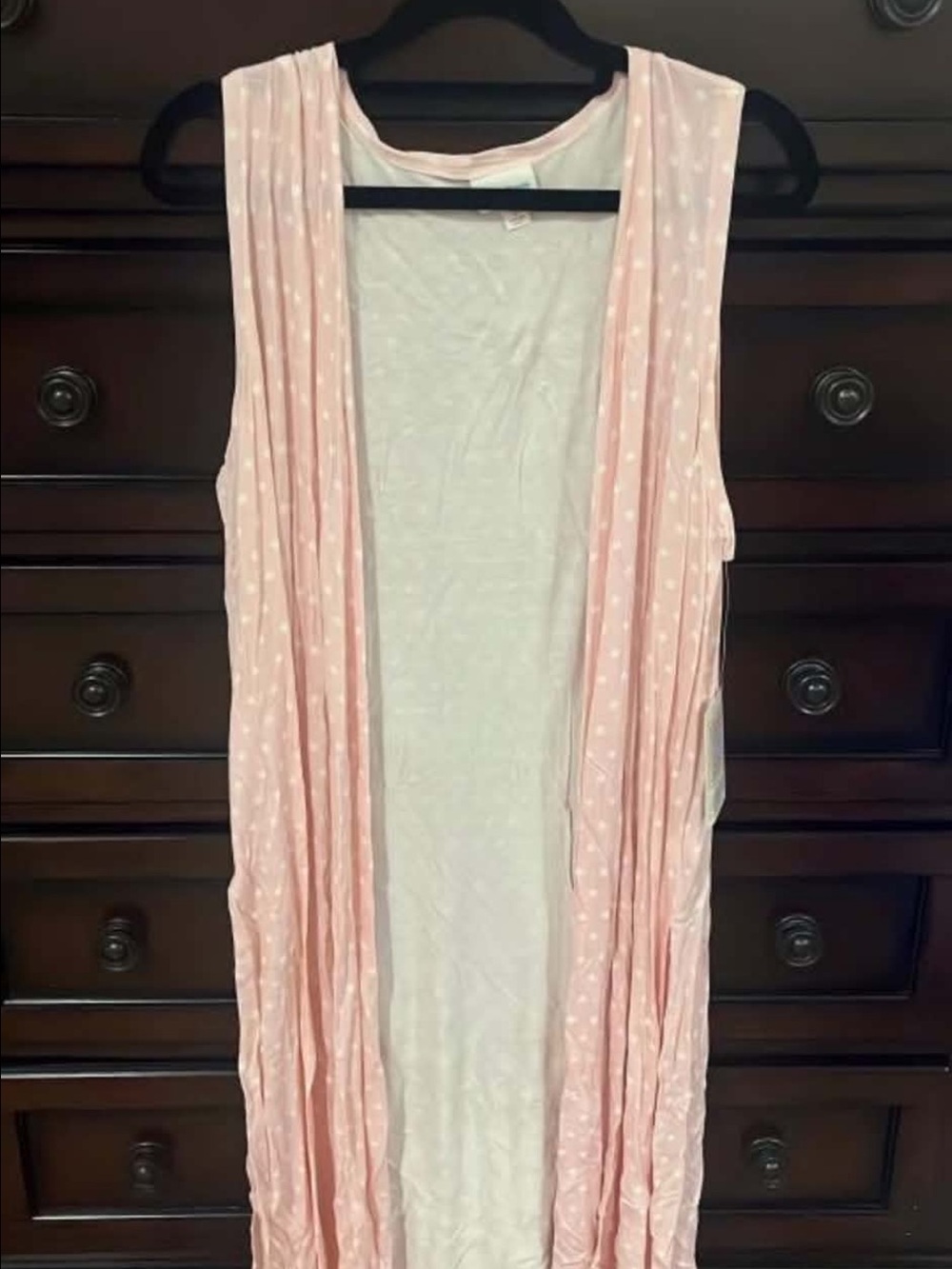 Pink and White Polka Dot Longline Joy Vest